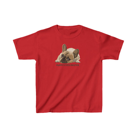 French Bulldog puppy eyes master Kids Heavy Cotton™ Tee