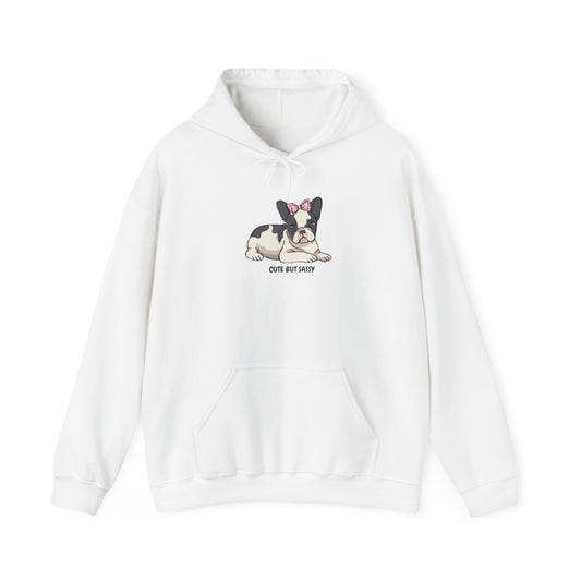 French Bulldog cute but sassy Unisex Heavy Blend™ Hooded Sweatshirt